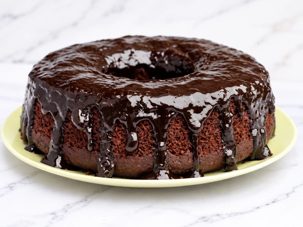 Bolo de Chocolate com Cobertura